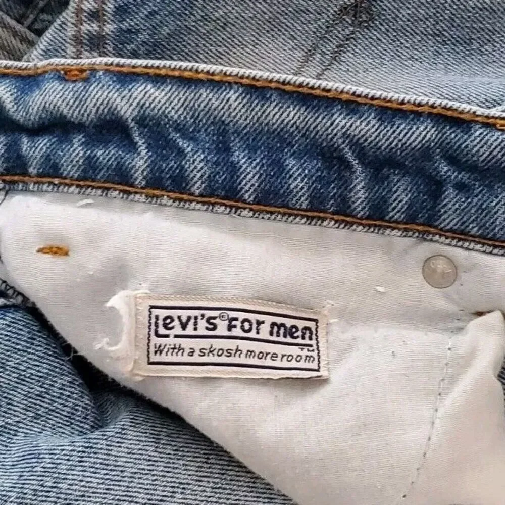 Vintage Levi's (Mens 36 x 34) Two‎ Horse Brand Blue Denim Jeans Leather Tab